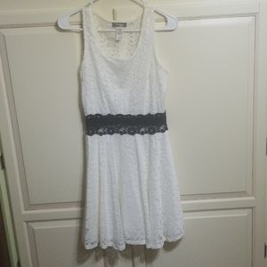 White lace skater dress